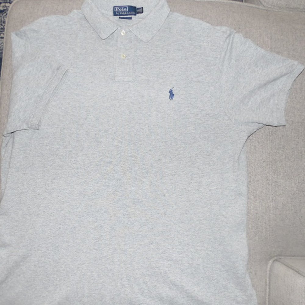 Polo Ralph Lauren Custom Fit Gray Polo Shirt XL